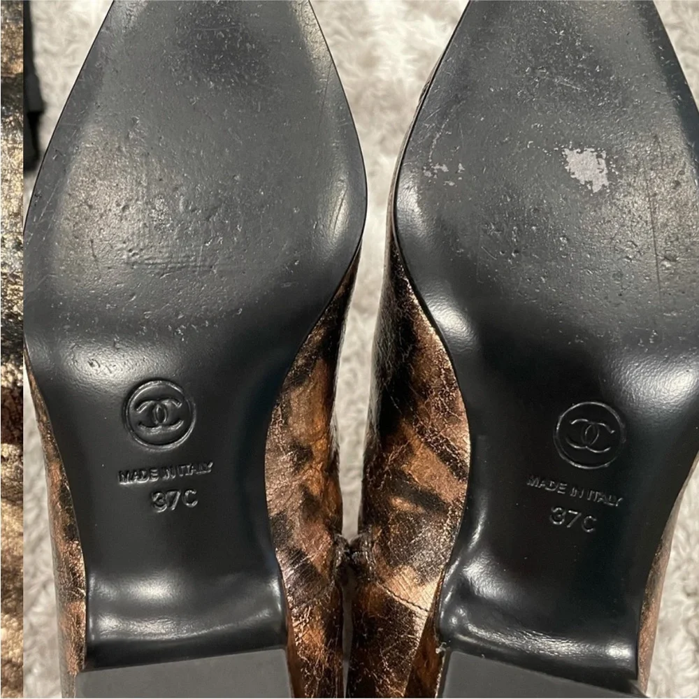 Chanel G34284 18K Laminated Goatskin Boots